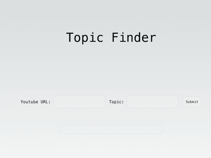 Cover image for Youtube topic finder