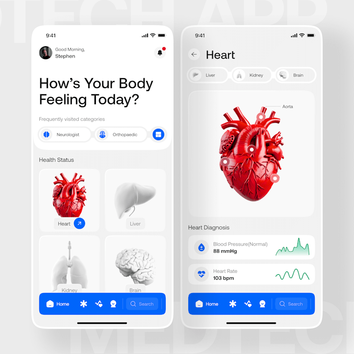 Cover image for MedTech App UI