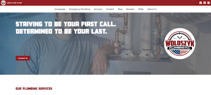 Cover image for Woloszyk Plumbing Website