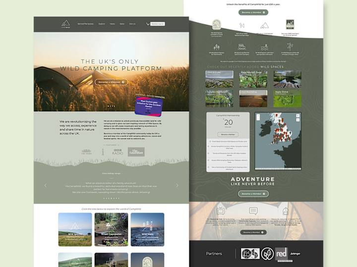 Cover image for Coding UK´s biggest outdoor/camping communitys Wix website