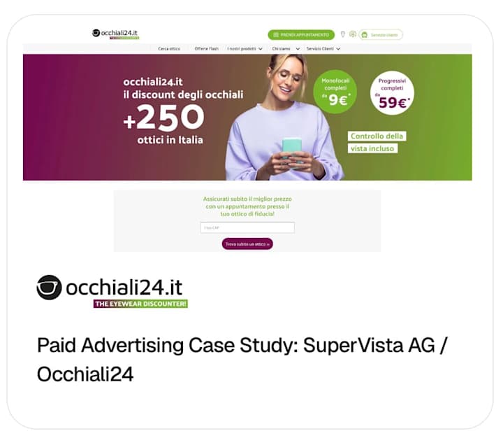 Cover image for Occhiali24 | Paid Advertising