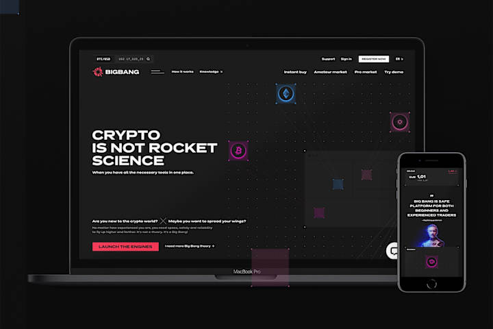 Cover image for BIGBANG crypto exchange - Branding & UX/UI design