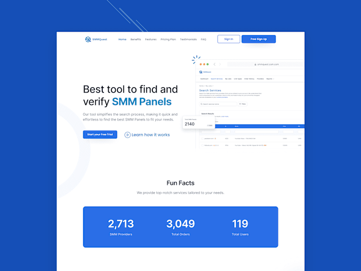 Cover image for UX UI Design and Frontend Development - SMMQuest