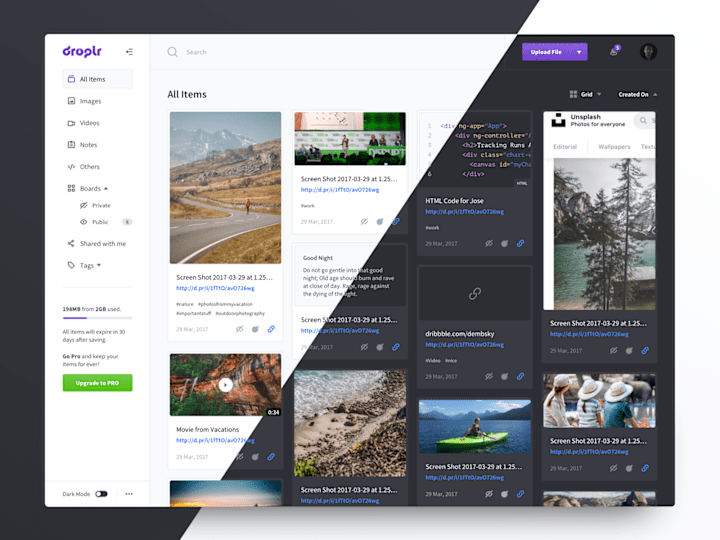 Cover image for Droplr Dashboard Redesign