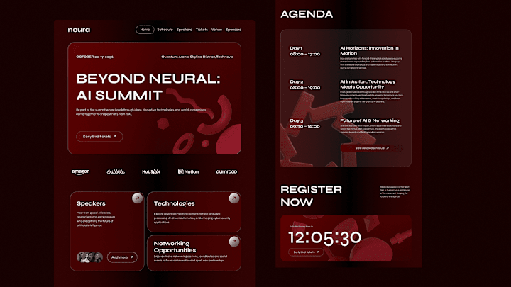 Cover image for AI Webinar Event Landing Page Concept