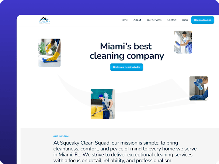 Cover image for Squeaky Clean Squad | Cleaning Website