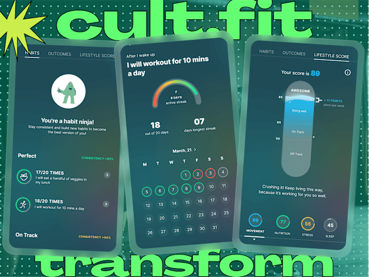 Cover image for cult.fit transform 💪