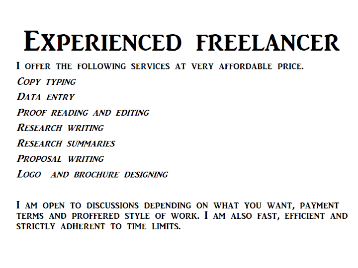 Cover image for EXPERIENCED FREELANCER