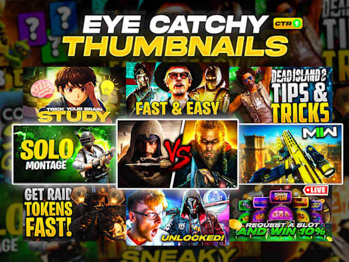 Cover image for I will design catchy YouTube thumbnail