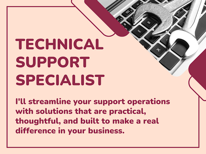 Cover image for Technical Support Specialist: Seamless and Reliable