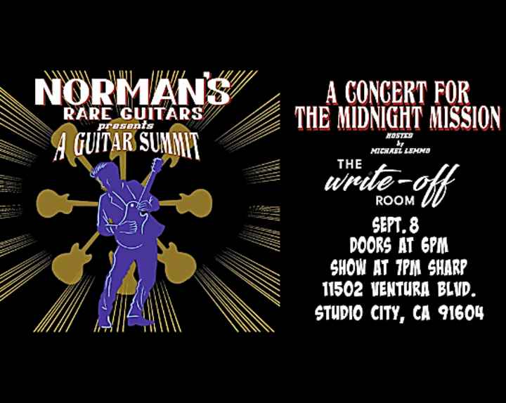 Cover image for Guitar Summit Fundraiser for The Midnight Mission