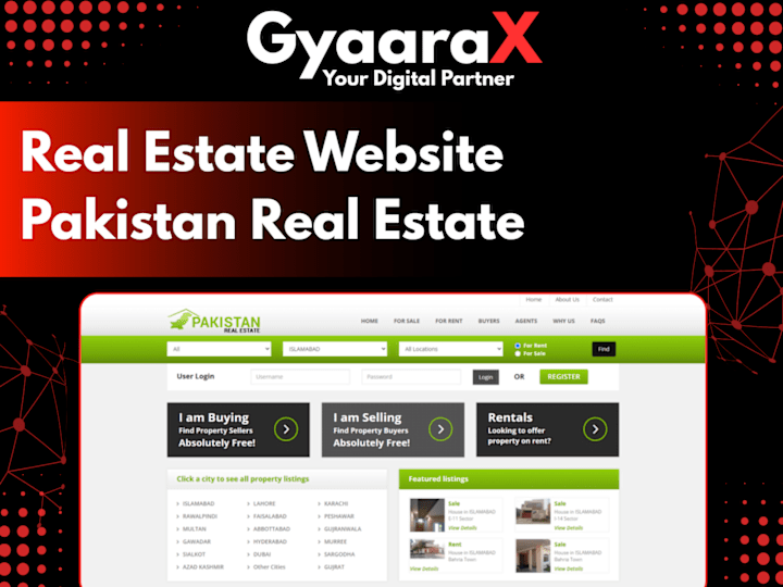 Cover image for Dynamic Real-Estate Portal for Pakistan Real Estate