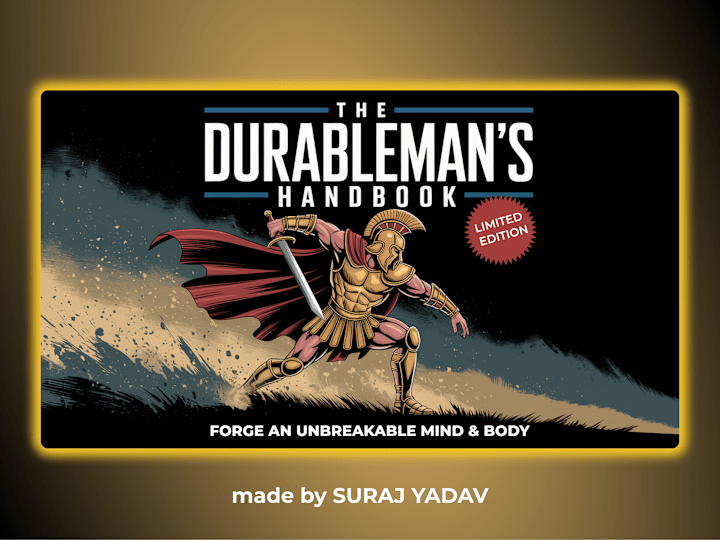 Cover image for Poster and ebook design - The Durableman's Handbook