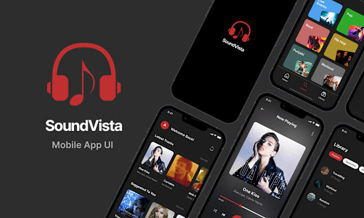 Cover image for SoundVista Music App UI :: Behance