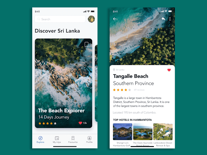 Cover image for Traveller App Design