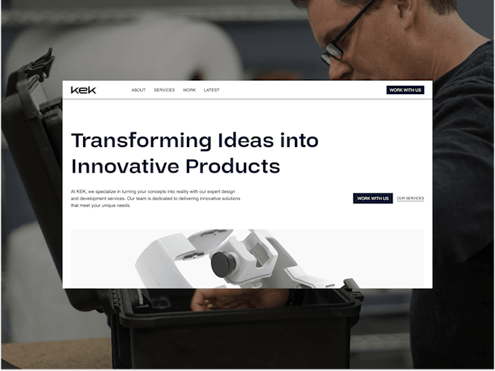 Cover image for Minimalist Website Design for KEK