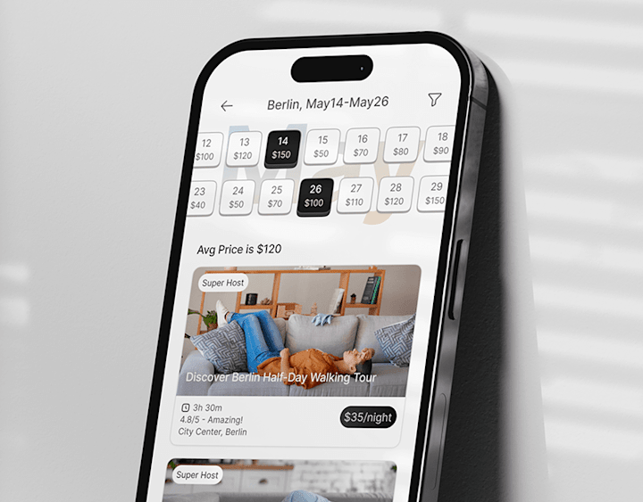 Cover image for Couch Surfing Travel Booking Mobile App UI/UX Design