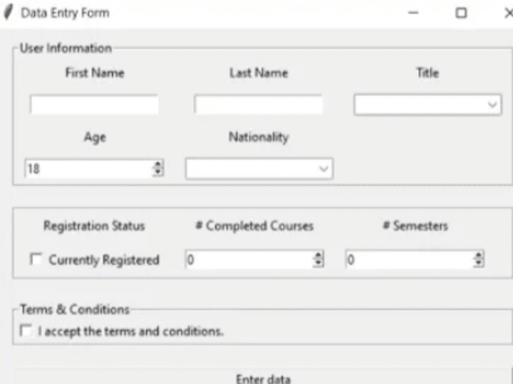 Cover image for SQL data entry 