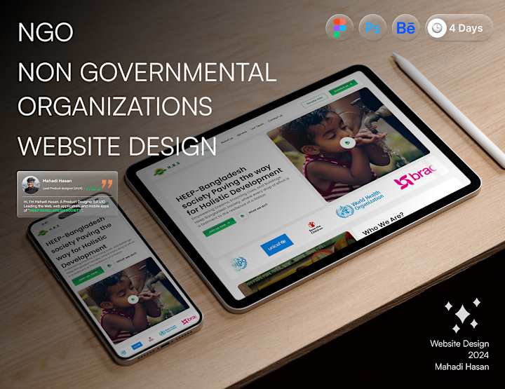 Cover image for Website Landing page UI UX Design - (NGO)