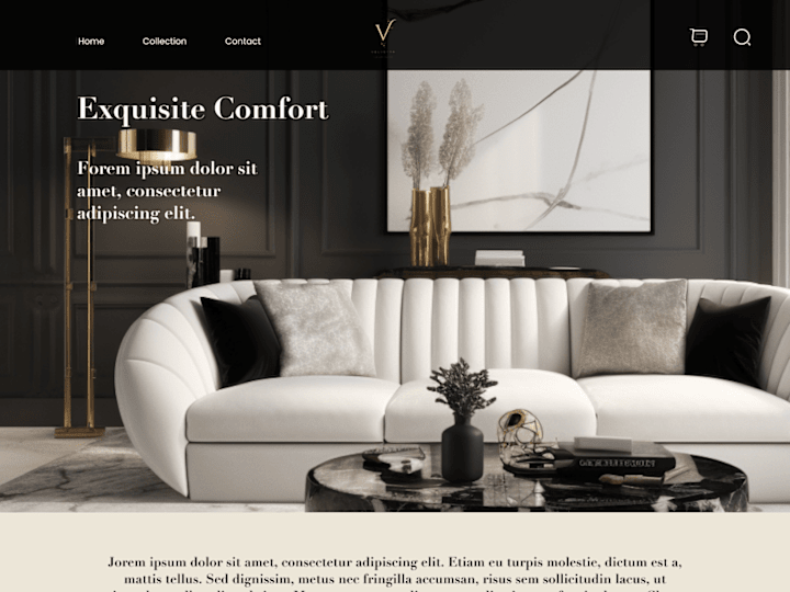 Cover image for eCommerce Luxury Sofa Web Design on Framer