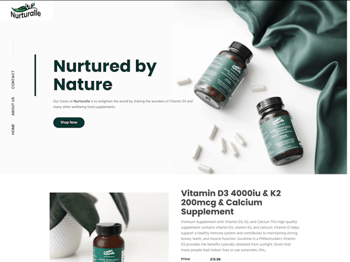 Cover image for Nurturalle Shopify Storefront Design