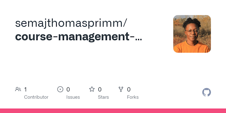 Cover image for Course Management System