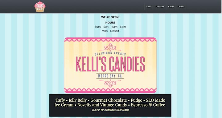 Cover image for Kellis Candies Website Design