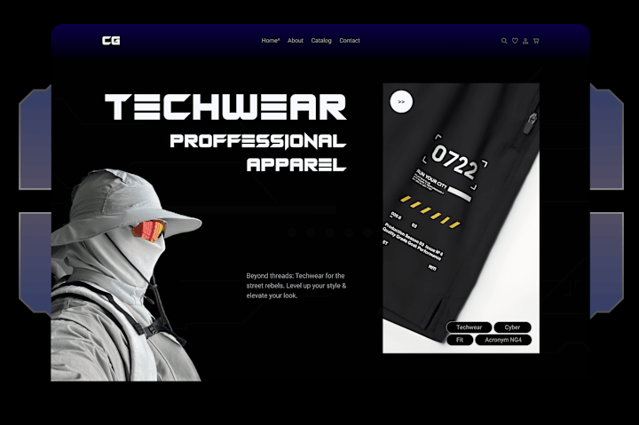 Cover image for UI/UX Design for a Techwear E-commerce website