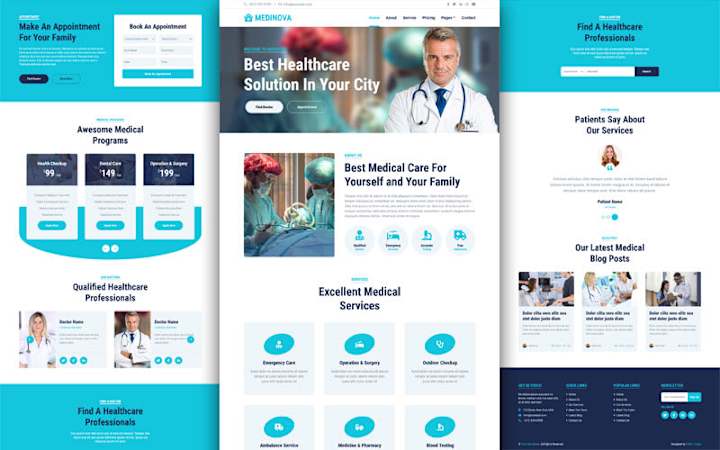 Cover image for MEDINOVA - Hospital Website Template