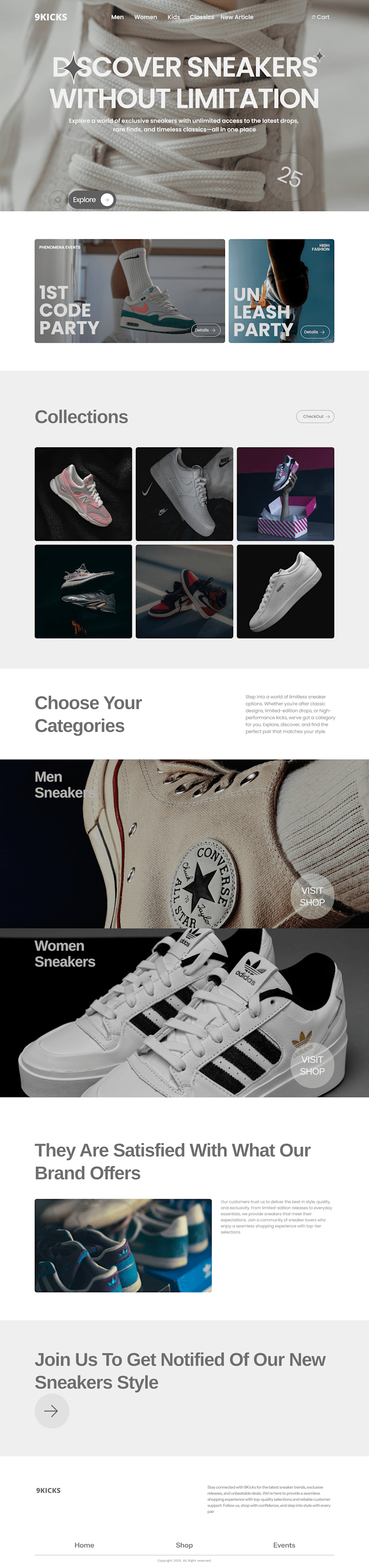 Cover image for 9Kicks Website Design (E-Commerce)