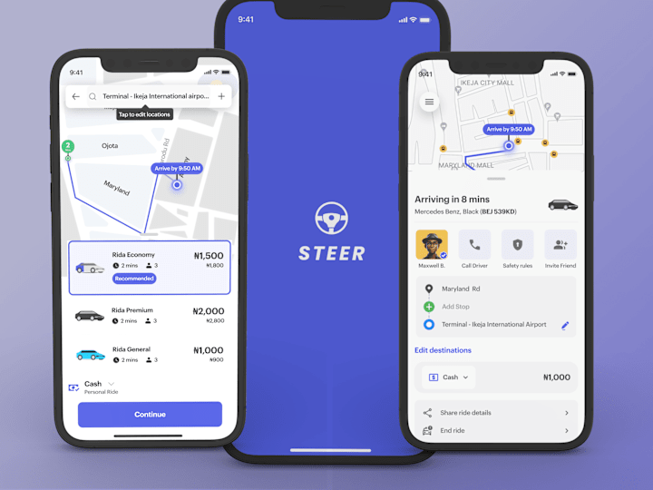 Cover image for STEER - A Ride Hailing App