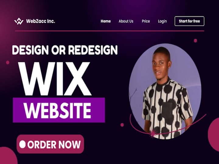 Cover image for I will build wix website design redesign wix website development