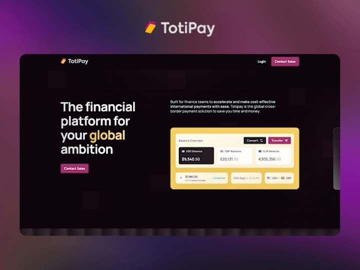 Cover image for Totipay Website Development