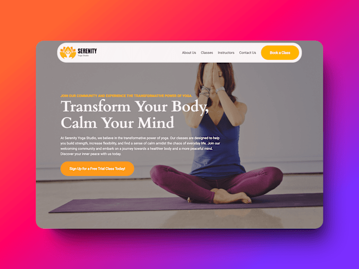 Cover image for Serenity - Yoga Wordpress Template