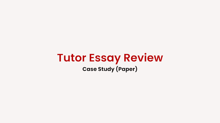 Cover image for Tutor Essay Review