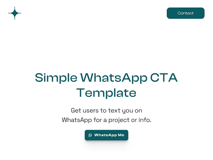 Cover image for WhatsApp CTA Template Framer