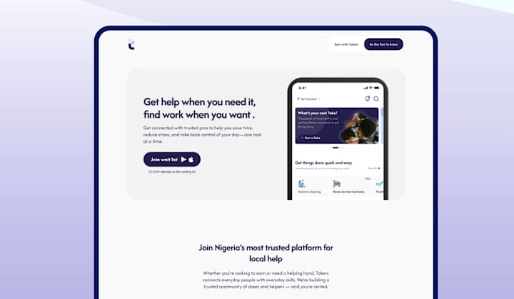 Cover image for Takers  Marketing Landing Page