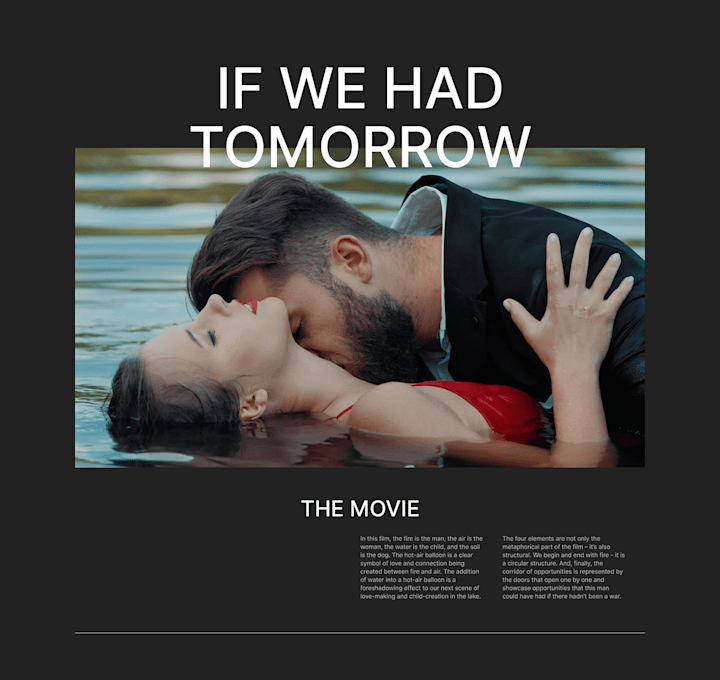 Cover image for IF WE HAD TOMORROW | The movie — Web Design and Development