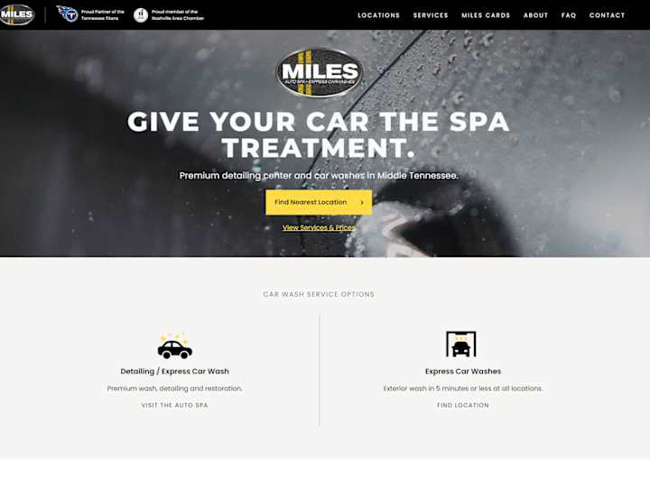 Cover image for Miles Autospa - Website and e-commerce