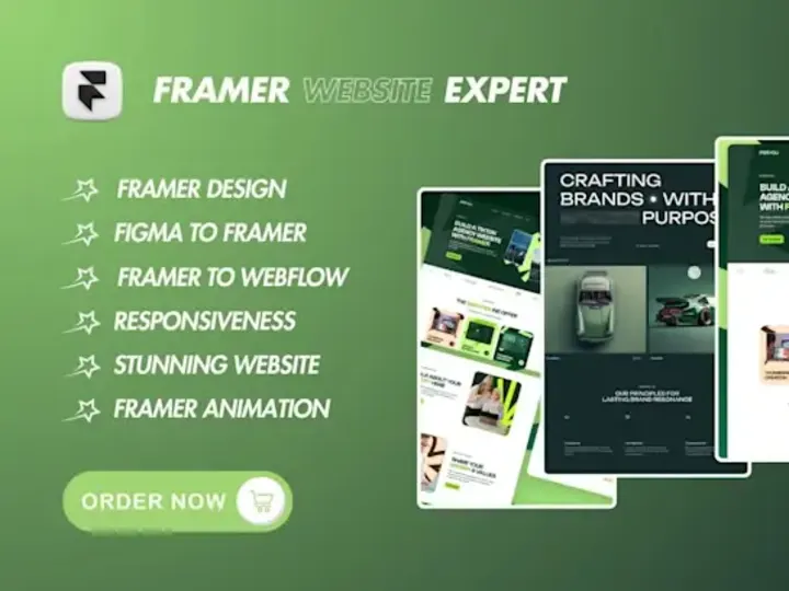 Cover image for I will design framer website, figma to framer, dora website