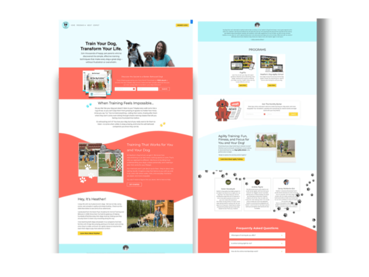 Cover image for Kajabi Website for Heather's Dog School