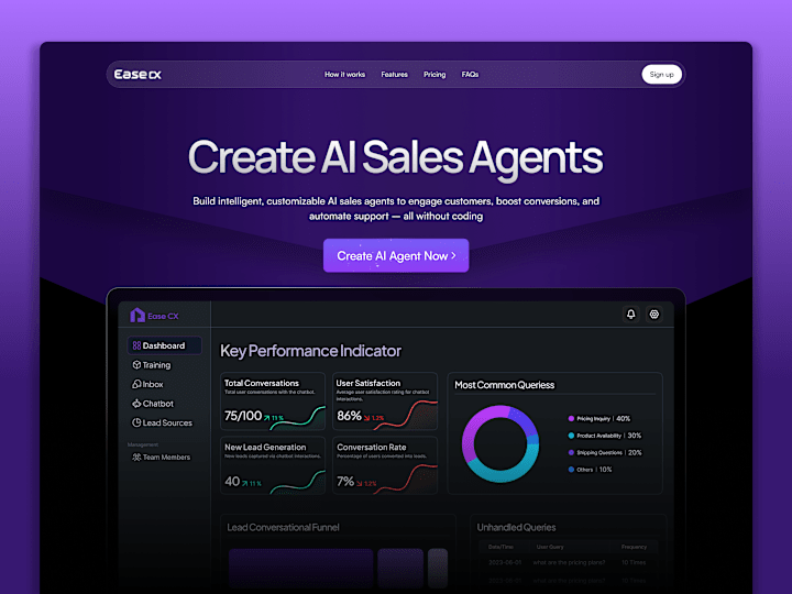 Cover image for Landing Page for Chat Mint(AI Agent)