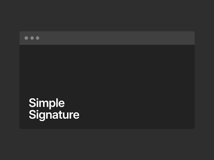 Cover image for Simple Signature – simplesignature.email