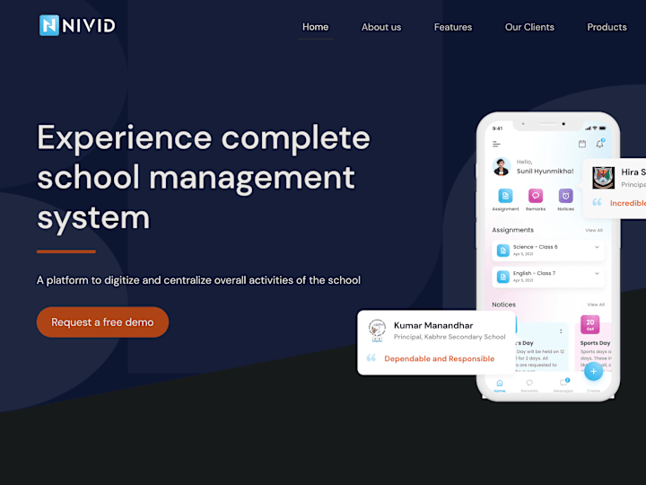 Cover image for NIVID School Management System - One-click solution to school d…