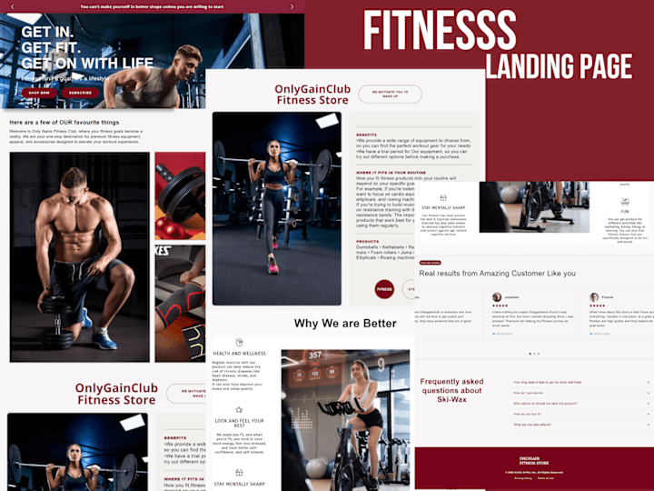 Cover image for Replo Landing page  build for a Fitness company