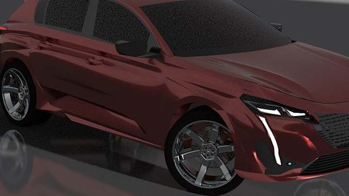 Cover image for Peugeot 308 hybrid 3D MODEL ONLY SURFACING 3D model