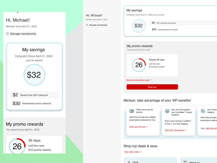 Cover image for Updated user's membership dashboard