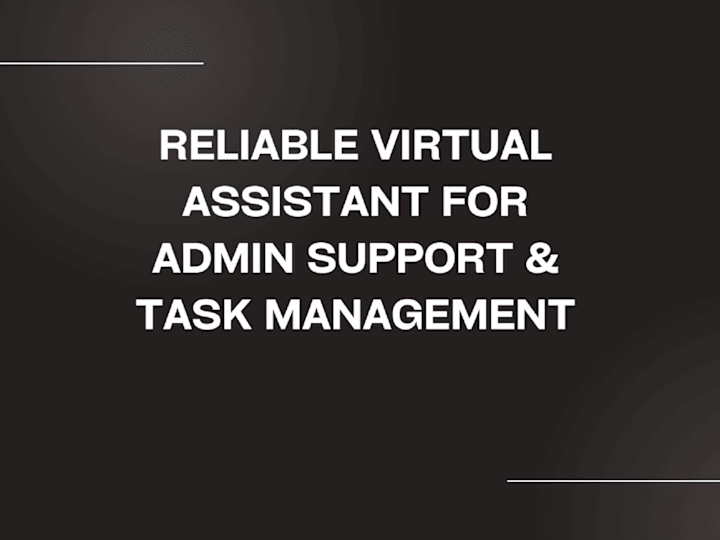 Cover image for Reliable Virtual Assistant for Admin Support & Task Management