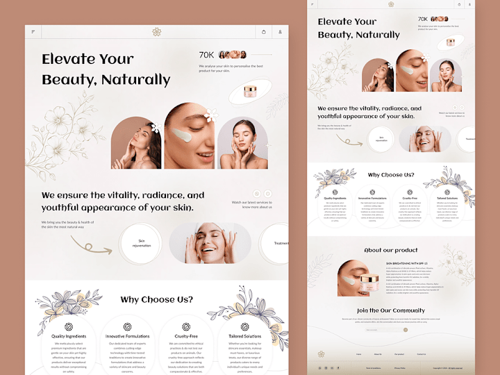 Cover image for Skincare products website | landing page | Cosmetic product
