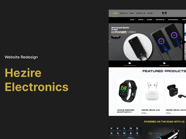 Cover image for Website ReDesign for Hezire Electronics